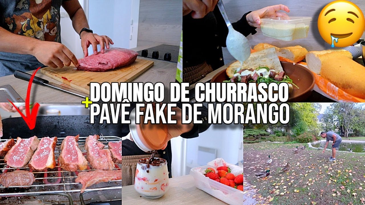 DOMINGO DE CHURRASCO, FIZ PAVÊ FAKE DE MORANGO, ALIMENTANDO OS PATINHOS e muito mais ♥ - Bruna Paula