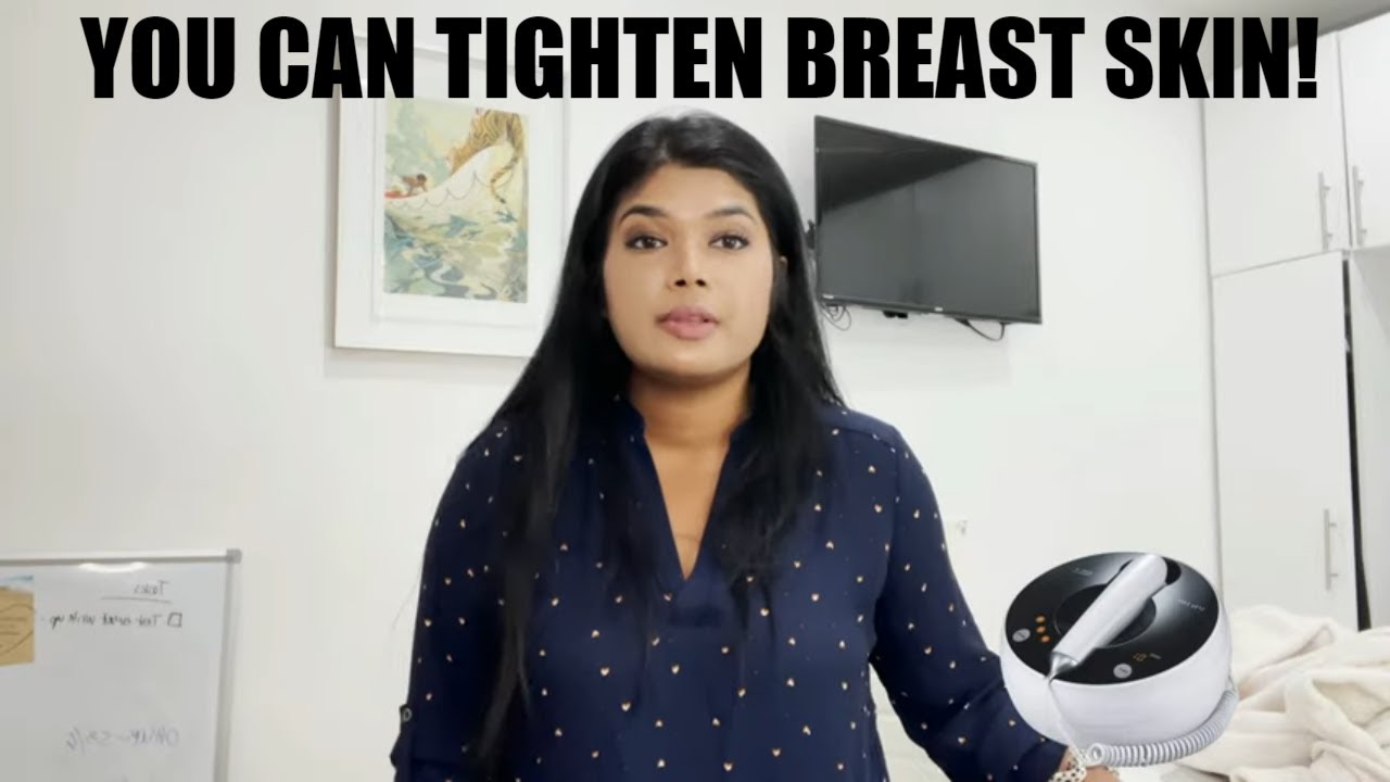 Home Breast Lift with MLAY RF-01 skin tightening device