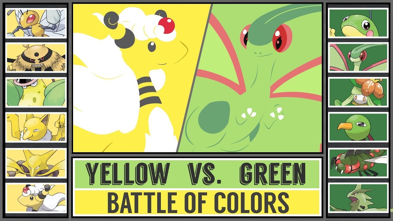 Color Battle: YELLOW vs. GREEN Pokémon (Pokémon Sun/Moon)