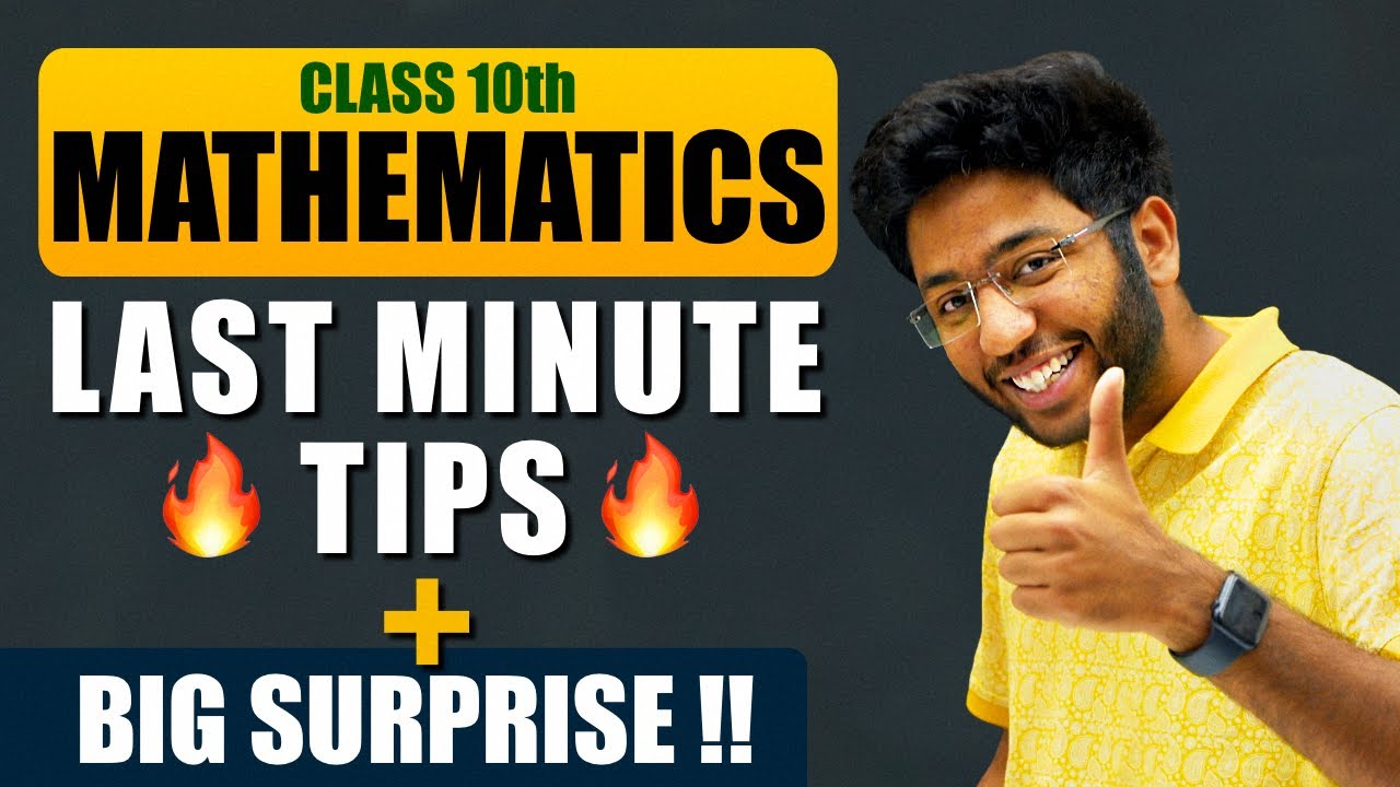 Class 10th Maths Last Minute Tips + BIG SURPRISE 🔥 | Shobhit Nirwan