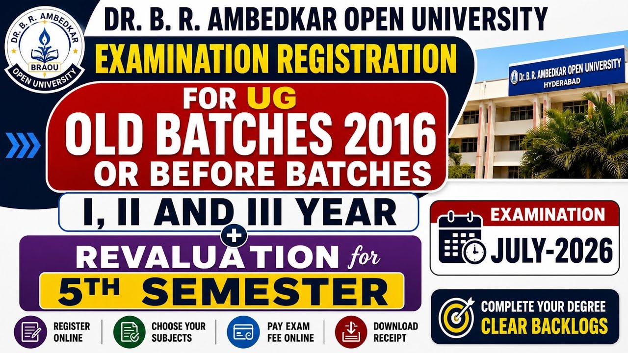 Dr br Ambedkar open university open degree in telugu#2026 #exam #viralvideo#revaluation #telangana 