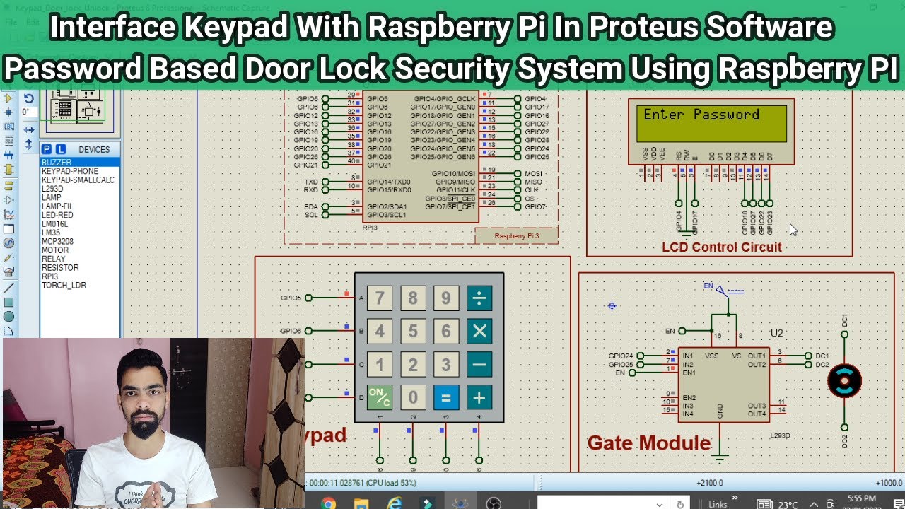 Password Based Door lock System | Interface keypad with Raspberry pi