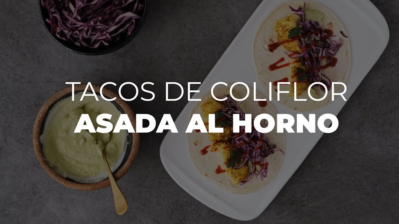 Tacos de Coliflor Asada al Horno - Receta Tacos Vegetarianos