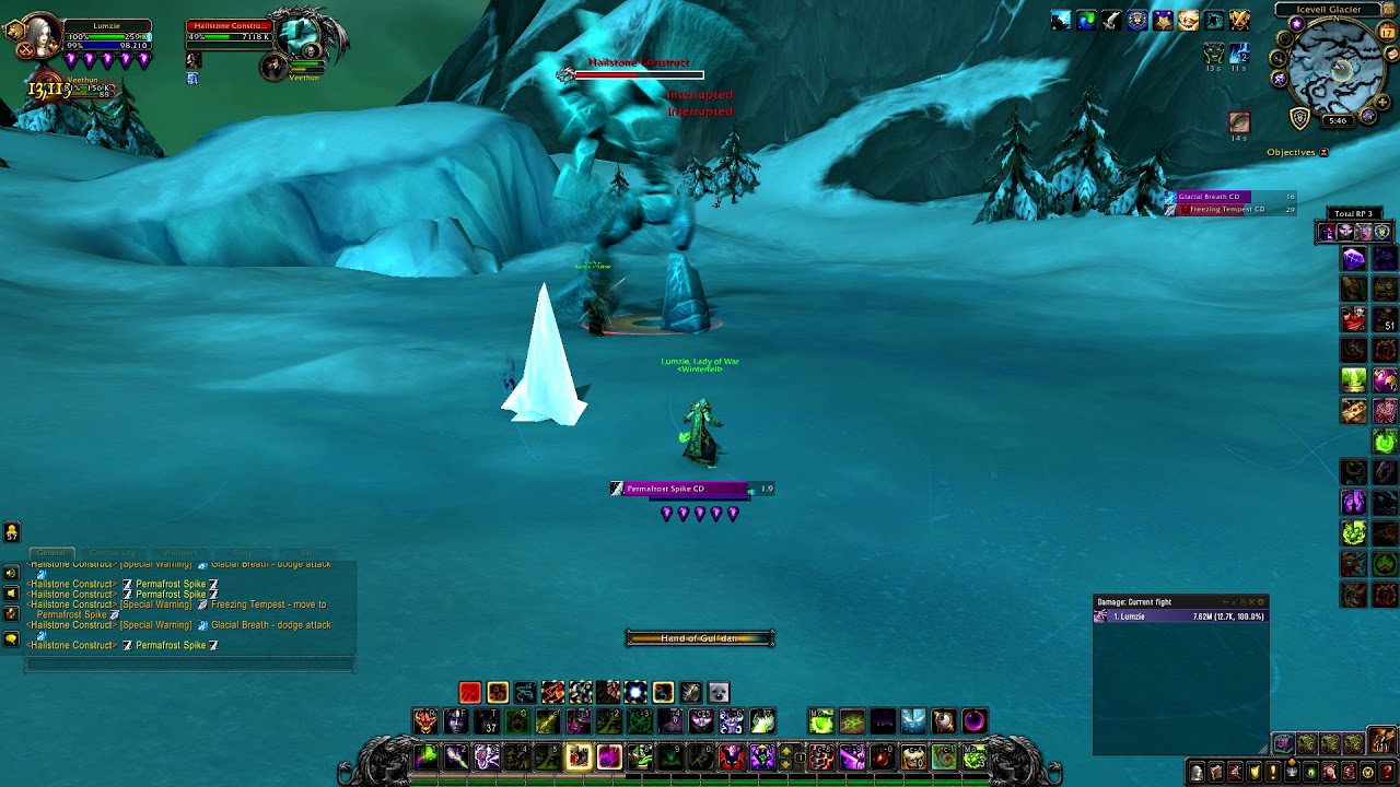Warlock solo Hailstone Construct