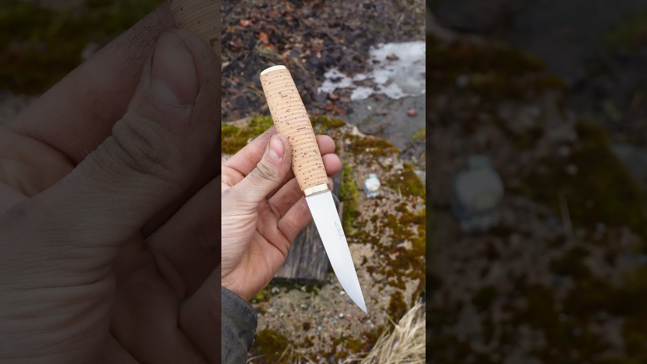 Birch bark and CPM Magnacut. Available! Www.mlcustomknives.com