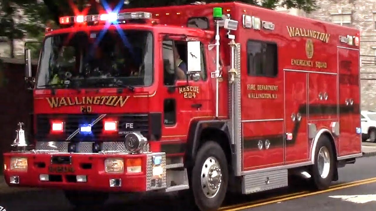 Wallington Fire Department Rescue 204 Responding 7-18-19