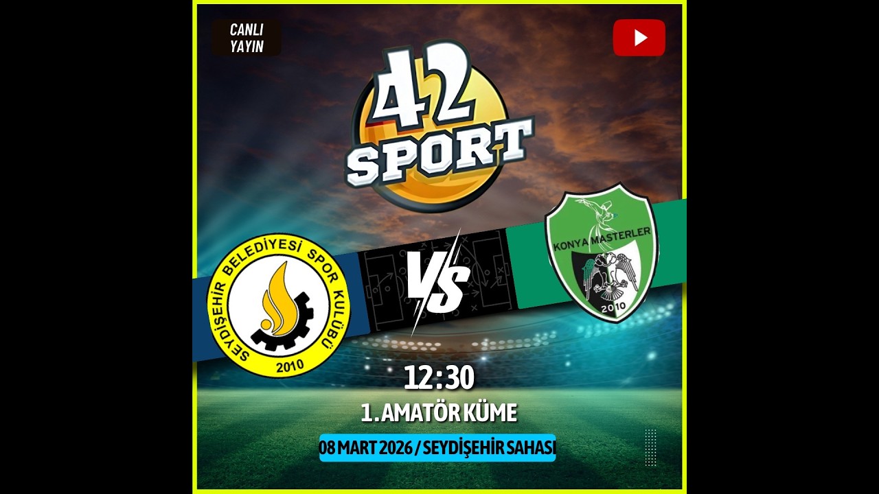 SEYDİŞEHİR BELEDİYESPOR & KONYA MASTERLER SPOR KULÜBÜ 1.AMATÖR KÜME 42 SPORT CANLI YAYIN