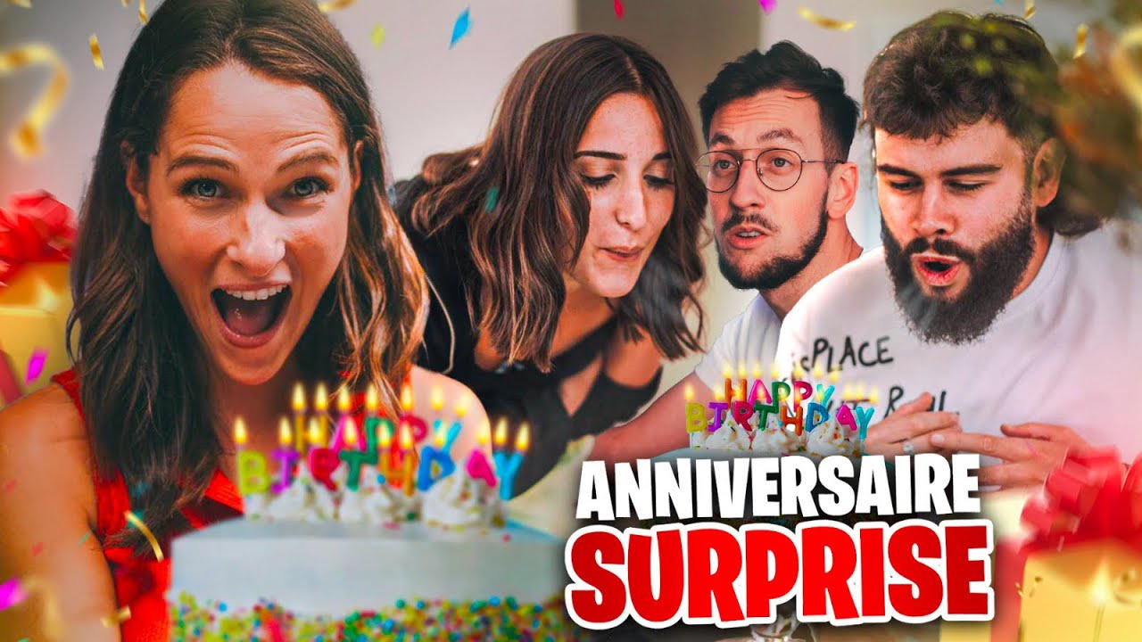 Je fais l’anniversaire surprise de Bousi, Apo et Dobby dans la villa des croûtons 🥳