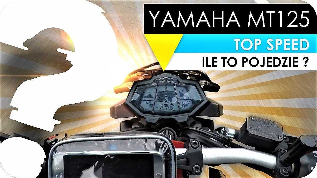 Yamaha mt 125 TOP SPEED, v-max, jaka prędkość maksymalna ? Chiński Akrapovic, GoPro