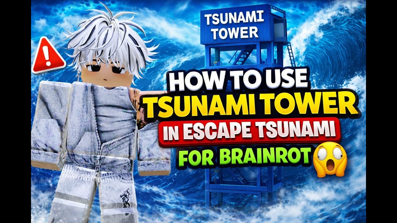 How to Use Tsunami Tower in Escape Tsunami (Brainrot Guide) 😱 | Best Trick in Roblox 2026