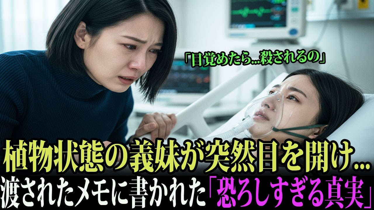 【修羅場】5年間「植物状態」だった義妹からの震えるメモ。『目覚めたら殺される…』義実家に隠された恐ろしすぎる真実と、私の壮絶な復讐【スカッと/復讐】