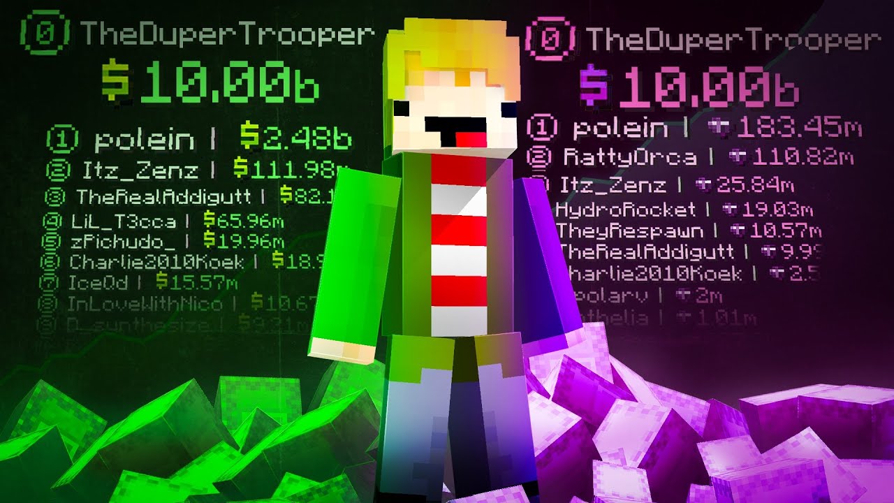 Дюпинг $10 000 000 000 на сервере Minecraft с оплатой за выигрыш