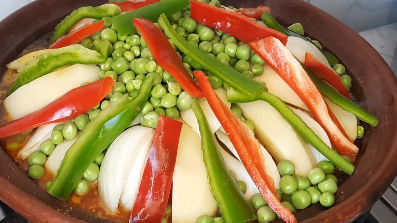 طاجين دجاج و الخضرة ساهل و بنين + وصفة خبز 
