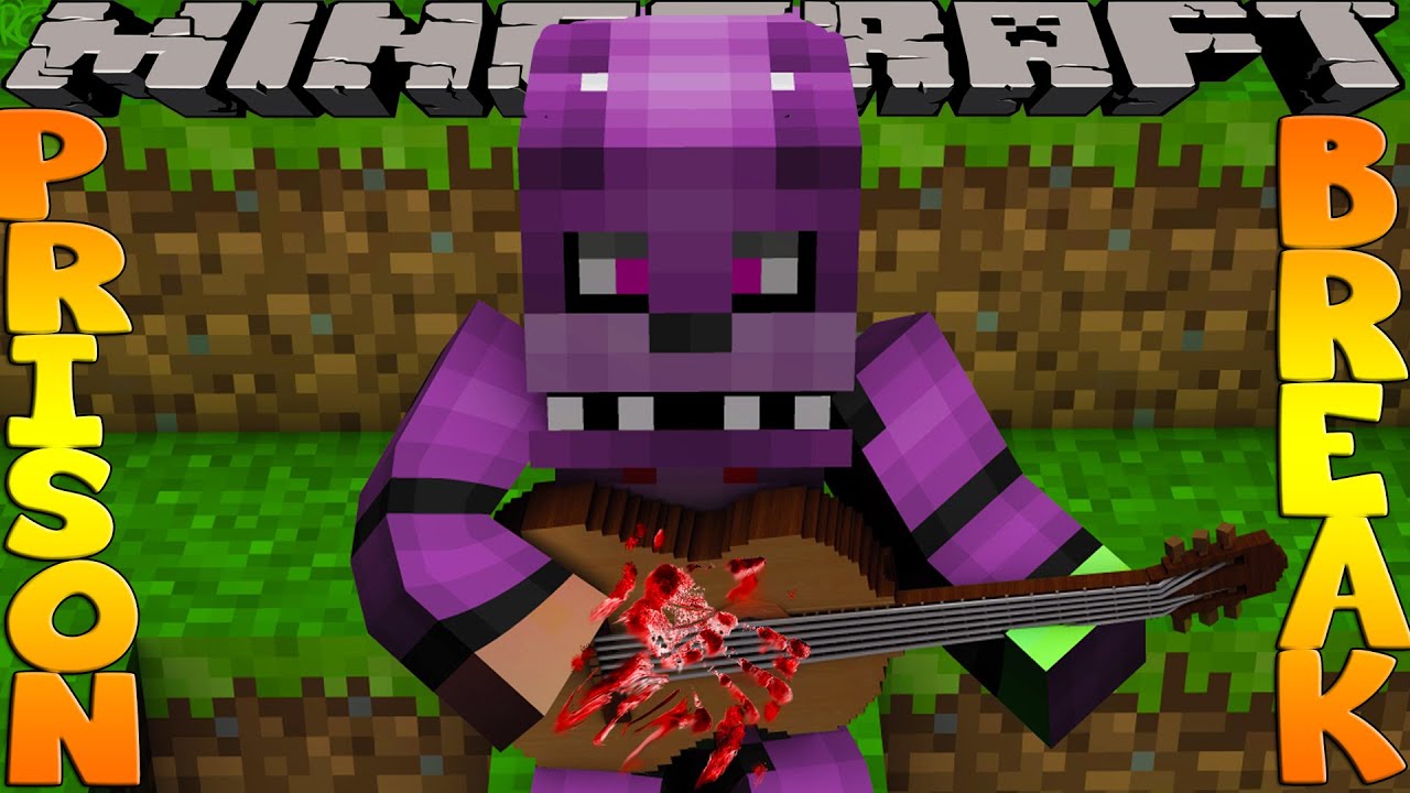 Minecraft PRISON BREAK - FIVE NIGHTS AT FREDDYS, SHARKY GETS TRAPPED BY BONNIE!!!
