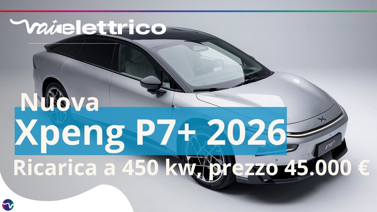 Xpeng P7+ 2026. La berlina da 5 metri che carica a 450 kW e costa 45.000 €
