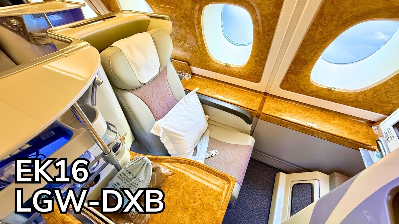 EK16 Emirates a380 Business Class London Gatwick 🇬🇧 to Dubai 🇦🇪 January 2026 Flight Review