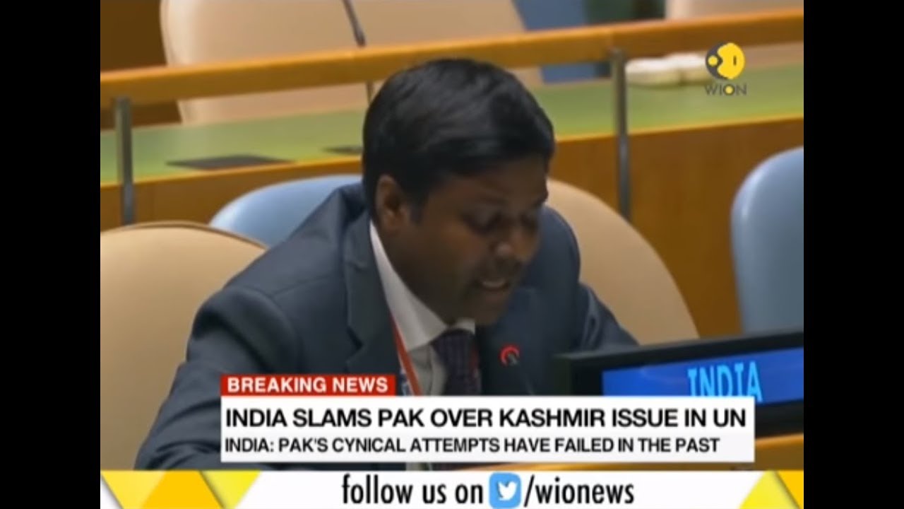Breaking News: India slams Pakistan over Kashmir issue in UN