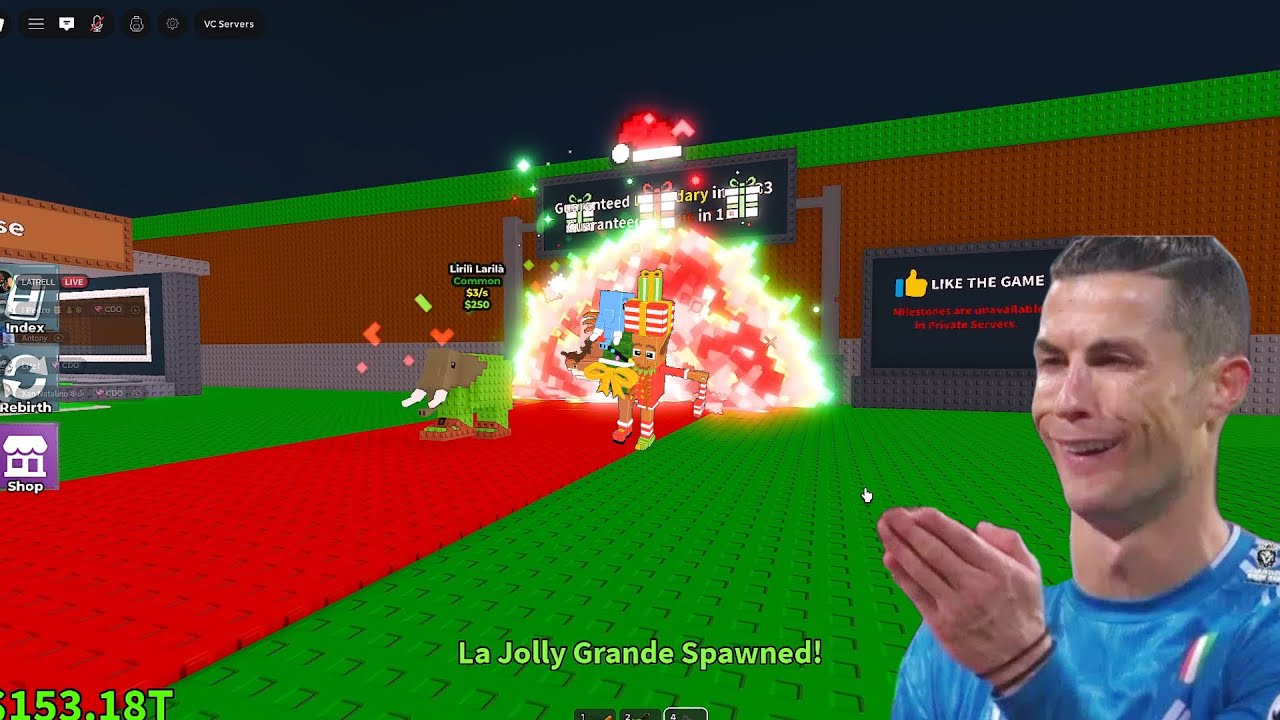MELHOR ATUALIZAÇAOO! PEGUEI O LA JOLLY GRANDE DE NATAL NO ROUBE O BRAINROT!🎄🎅⛄