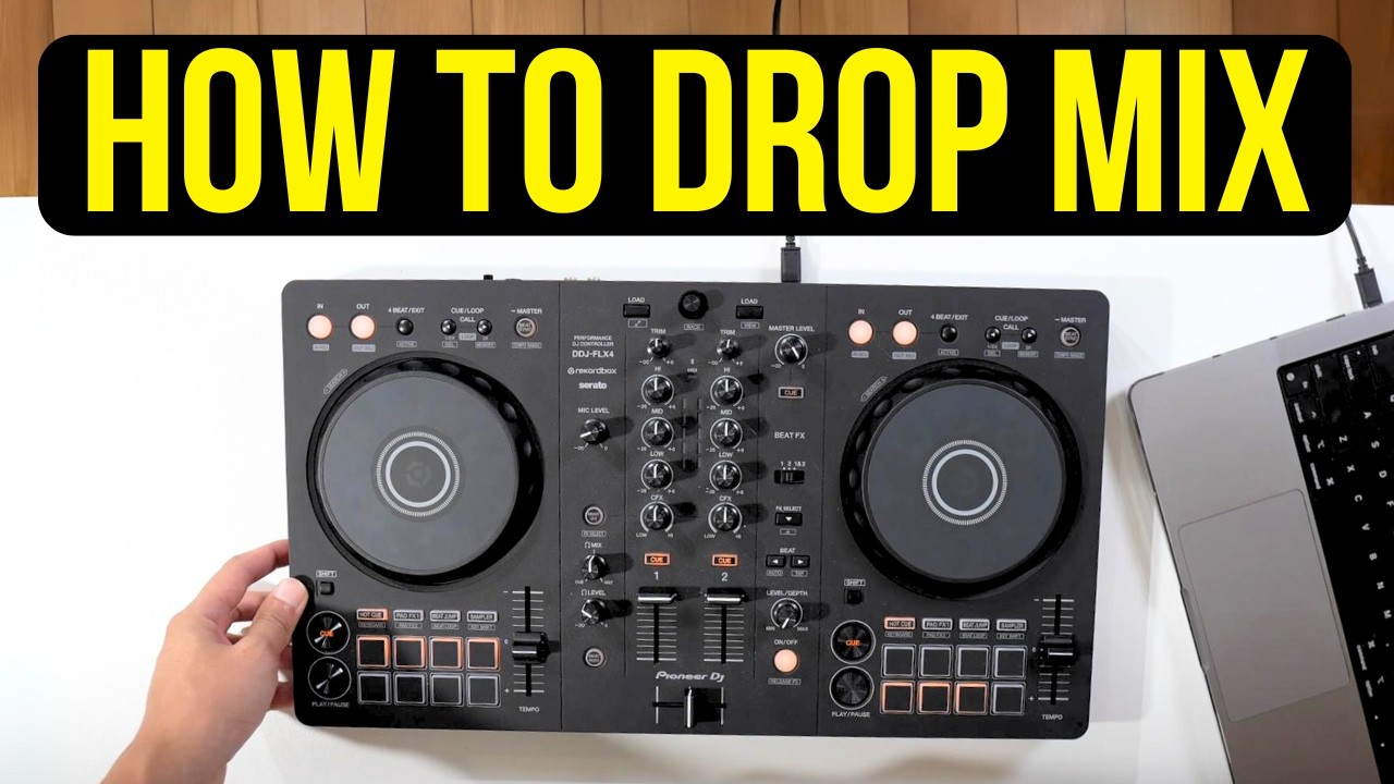 How to Drop Mix on DDJ-FLX4 (Beginner DJ Tutorial)
