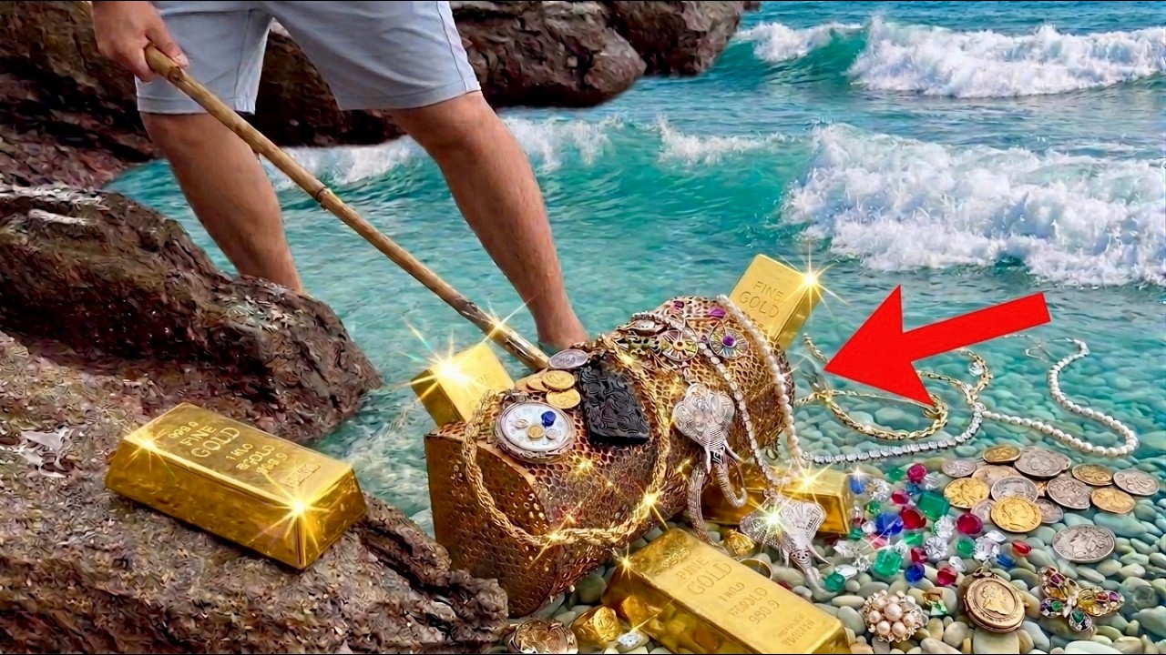 I Cleaned Under Waves... and Found Diamond Elephant & Golden Treasures!