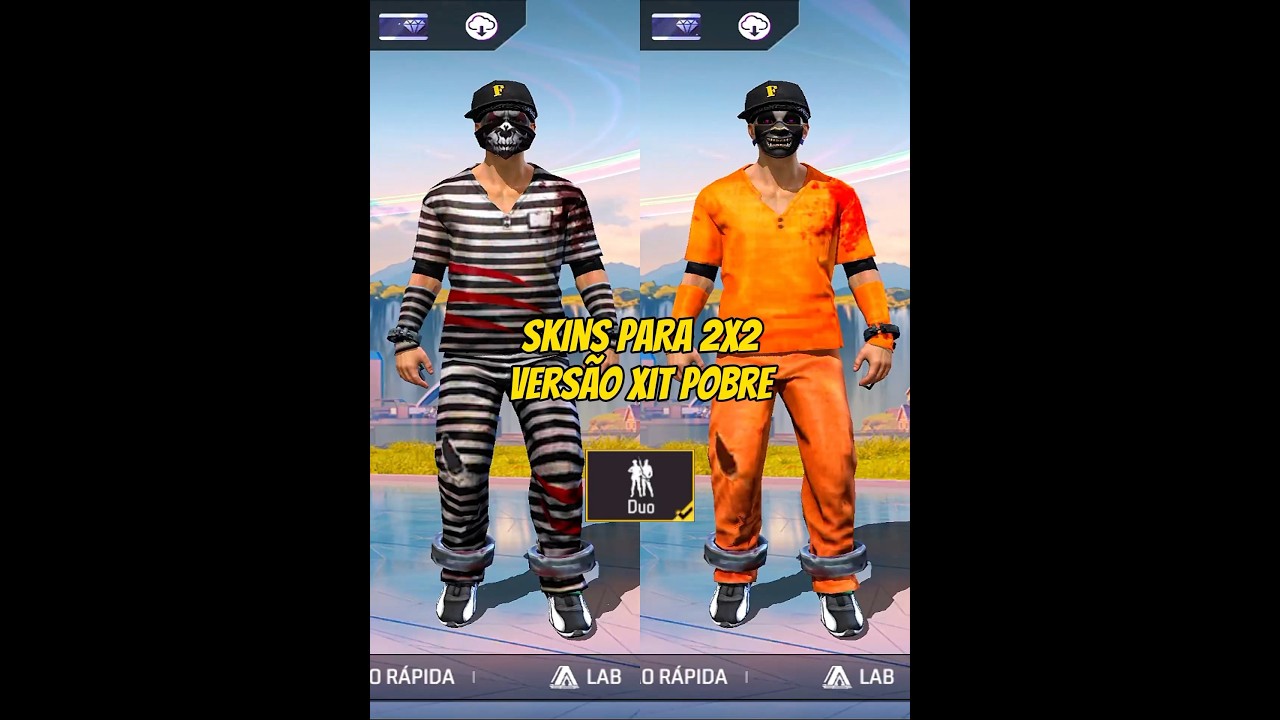 skins para 2x2 vers&atilde;o xitado pobre #freefire #skinsgratis #combina&ccedil;&otilde;esff #skinspara4v4