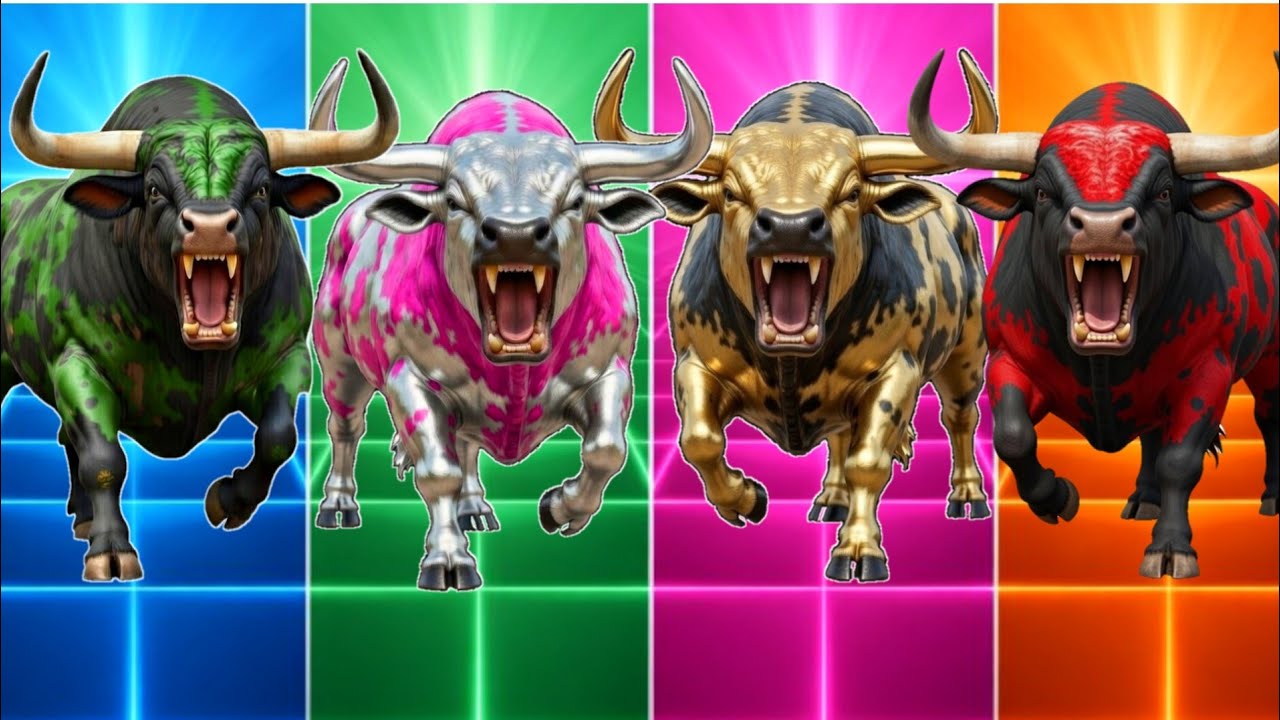 Забавная корова 🐄🆚 Забавный бык 🐂🆚 Забавный буйвол 🐃 🆚 Забавная корова 🦬🐮Tiles Hop EDM Rush- #til...