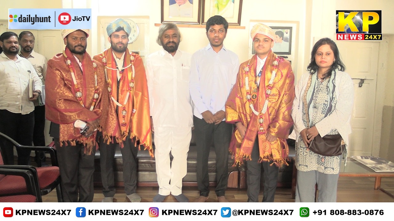 Bhalki | Min Ishwar Khandre & MP Sagar Khandre Felicitated Silver Medalist MD Parvez Khan & Others.