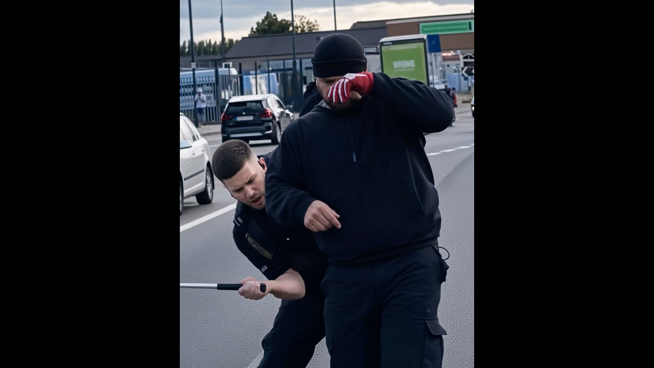Police Officer Struggles With Bodybuilder 😂 | EPIC FAIL #funny #police #shorts