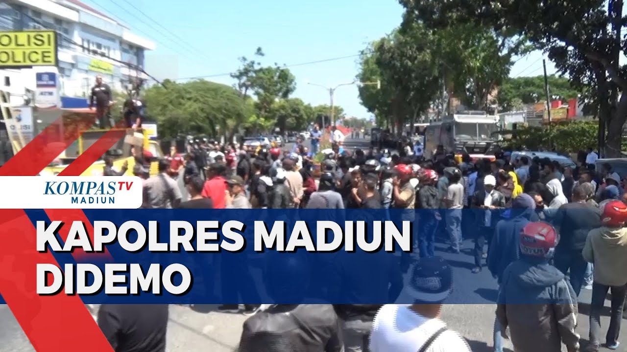Polres Madiun Di Demo, Massa Tuntut Kapolres Ajukan Mutasi