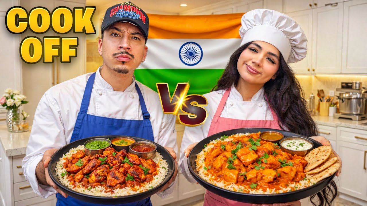 SANTEA VS DANO INDIAN FOOD COOK-OFF!!! (MAN VS WOMAN)
