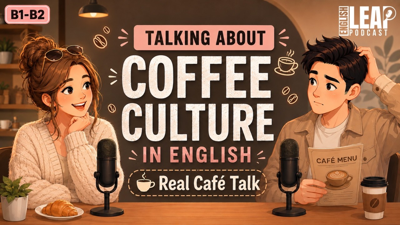 English Podcast for Easy English Conversation | Talk About Coffee Culture | Real English Talk