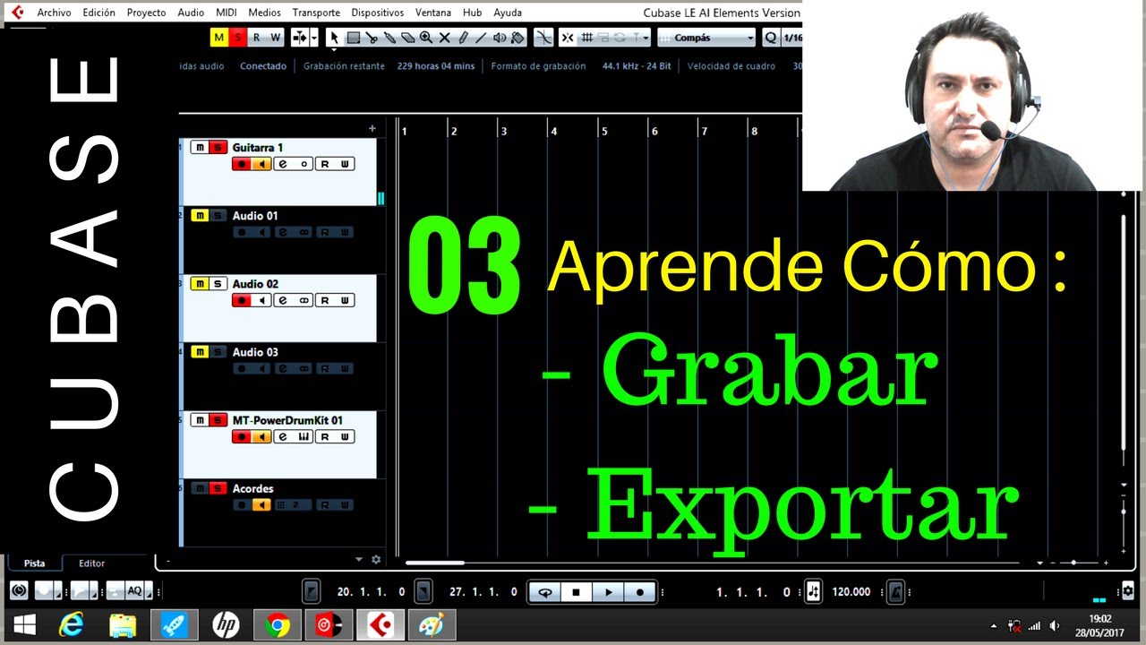 4/6 TUTORIAL DE CUBASE para PRINCIPIANTES: COMO GRABAR EN CUBASE, Cómo grabar una cover.