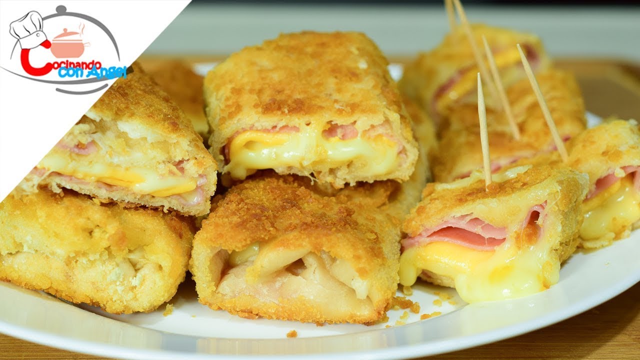 Rollitos de Jamon y Queso MUY FACILES