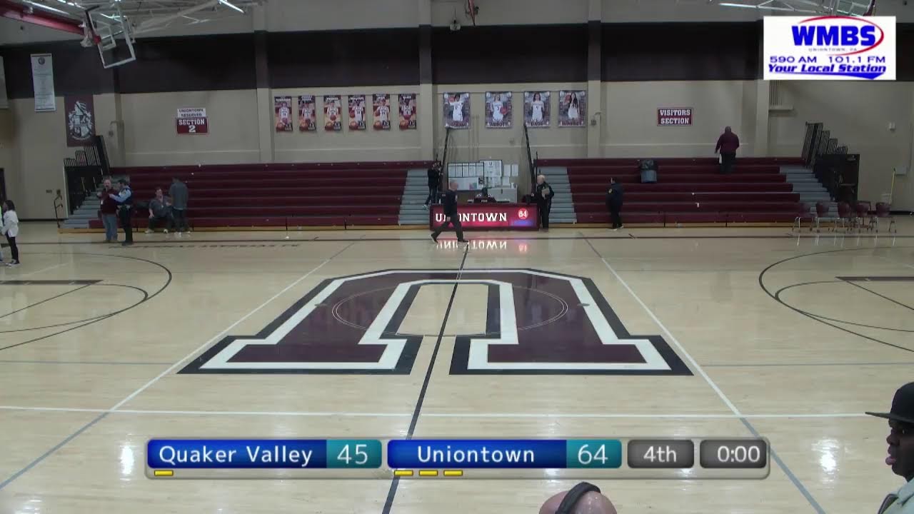 WPIAL High School Boys Basketball Playoffs 4A 1st Round 2/16/24 Quaker Valley at Uniontown