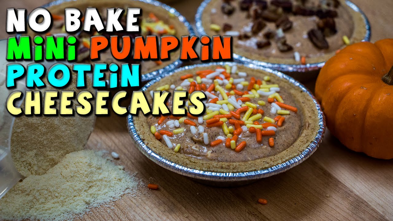 No Bake Mini Pumpkin Cheesecakes with Protein