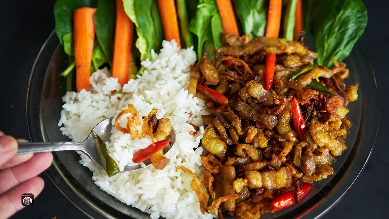 How to fry delicious pork with shallots? Kib nqaij npua qab qab noj