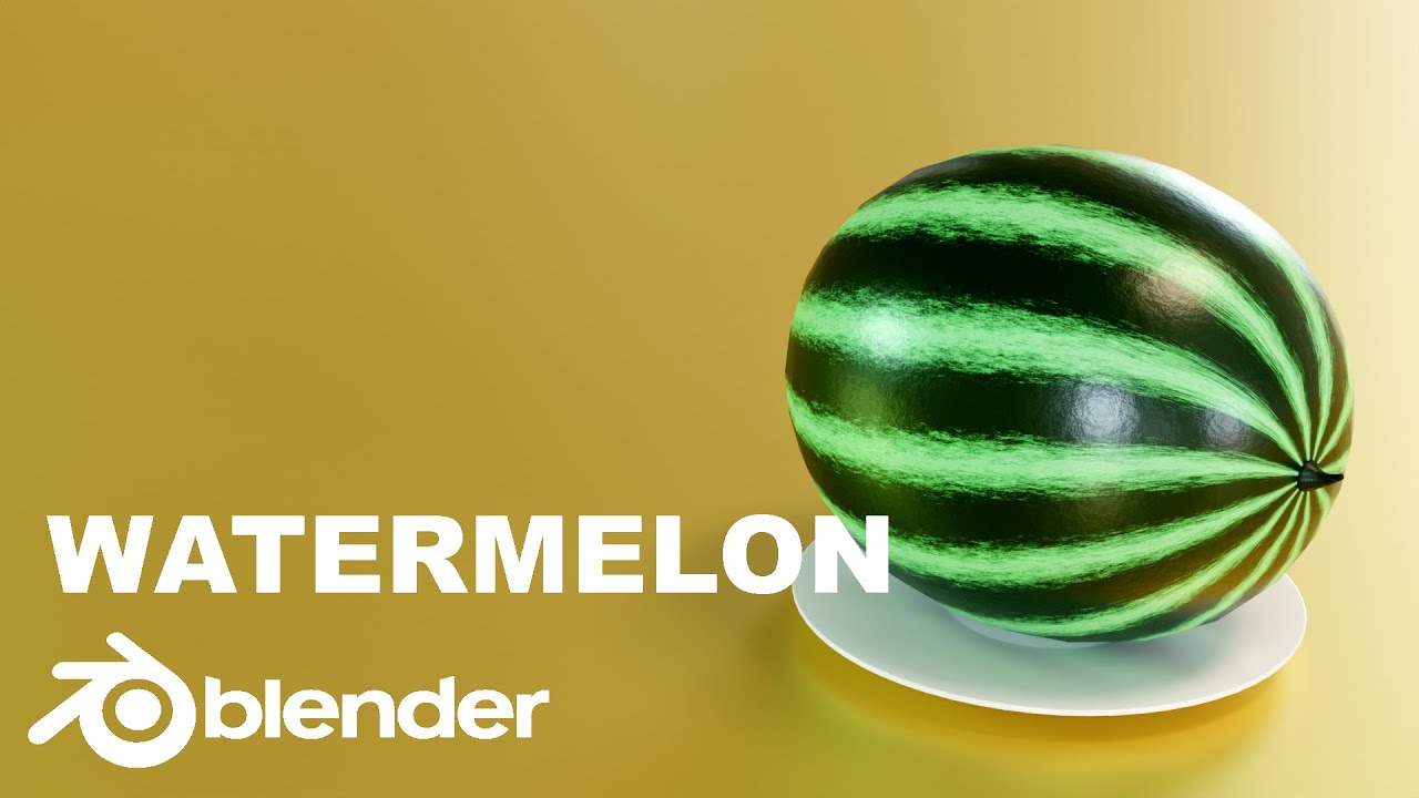 3D Modeling of Watermelon in Blender | Timelapse