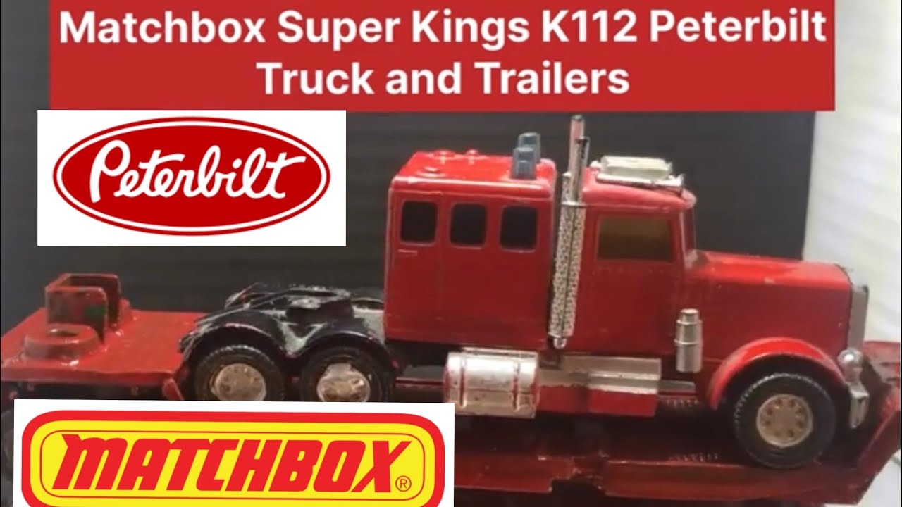 Matchbox SuperKings K112 Peterbilt Truck & Trailer #Diecast #restoration #diecasttruck