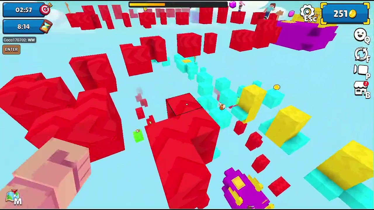 I play MineFun.io in Poki(Parkour)