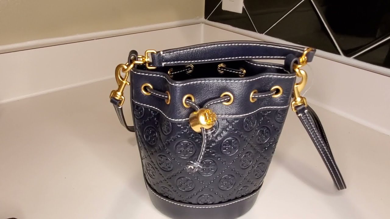 Tory Burch T Monogram Mini Bucket Bag-What fits