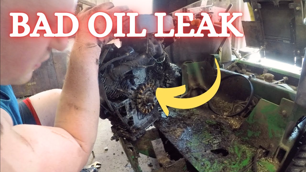 John Deere 737 oil leak fixed (plus fly wheel removal)