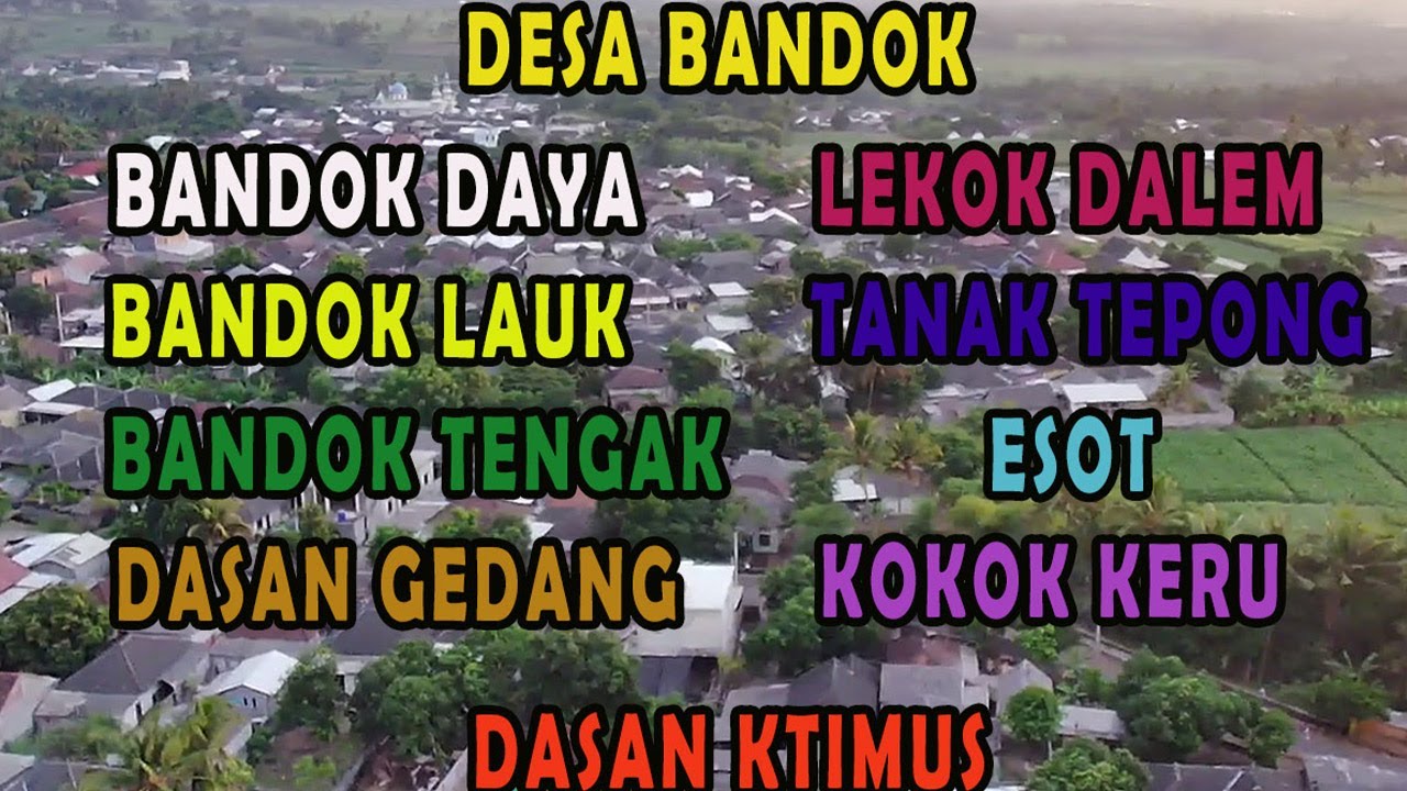 LUAS WILAYAH DESA BANDOK || Dari ketinggian 100 meter. Kec. Wanasaba,  Lotim, NTB