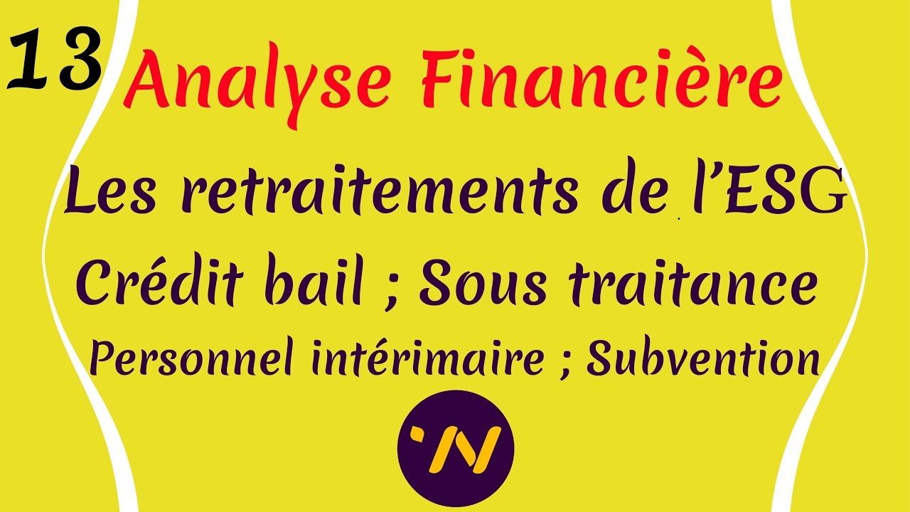13_ Analyse financière les retraitements de l'ESG crédit bail sous traitance personnel intérimaire