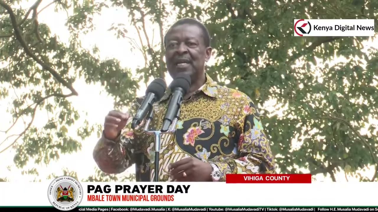 TUOMBEE RUTO! Mudavadi Drums up Support for President Ruto as he Speaks in Vihiga Couny
