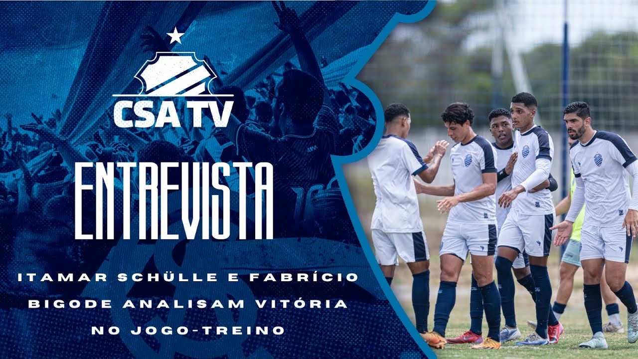 Itamar Sch&uuml;lle e o meia Fabr&iacute;cio Bigode analisam jogo-treino contra o sub-20: 29.11.25 - CSA TV