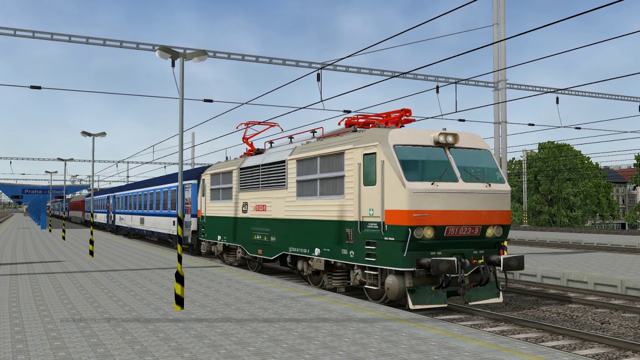 [Open Rails] Ex 143 Ostravan, Praha Hl.n - Žilina, ČD 151.023