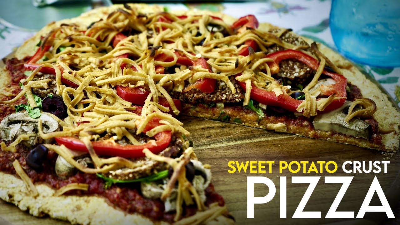 Plant-based Sweet Potato Crust Pizza 🍕 Quick & Delicious
