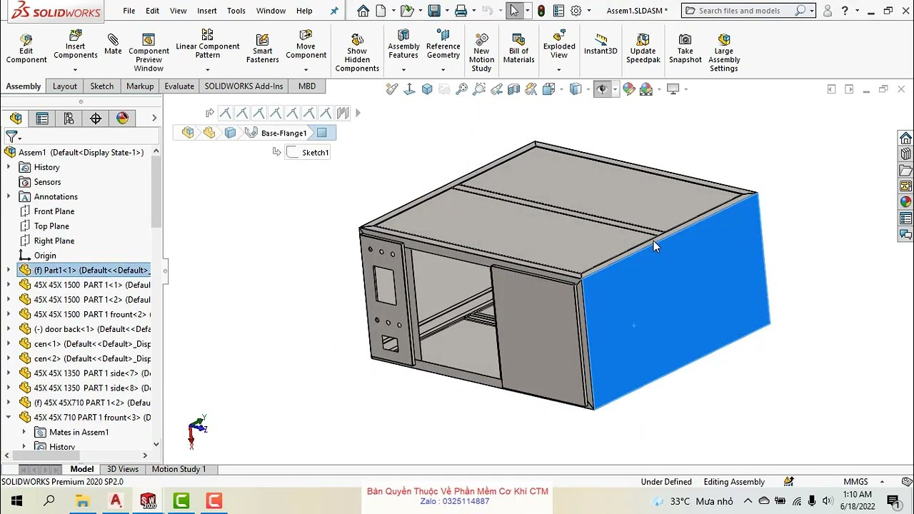 Bài 1 Export All Flat Patterns from SOLIDWORKS assembly component | CNC