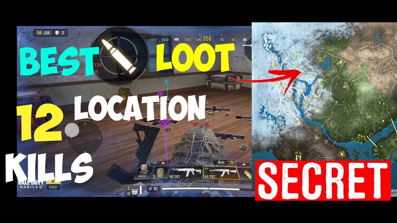 BEST LOOT LOCATION IN SANITARIUM | CALL OF DUTY MOBILE BATTLEGROUND | 12 KILLS