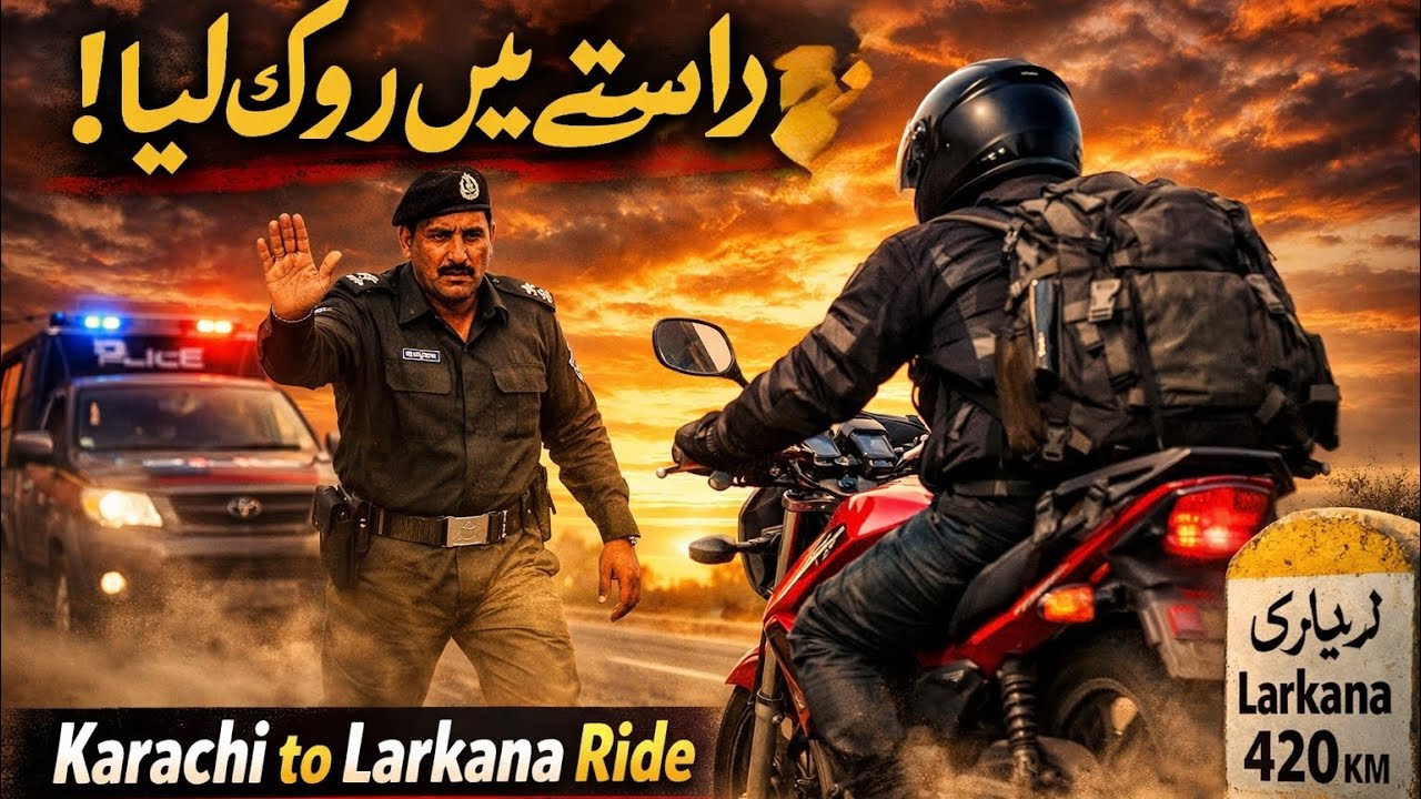 Karachi To Larkana Bike Ride | Police Ne Rok Diya 😱 | MotoVlog